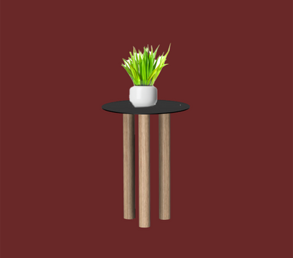 Gouda table ronde avec 3 pieds identiques