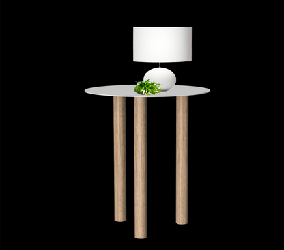 Gouda table ronde avec 3 pieds identiques