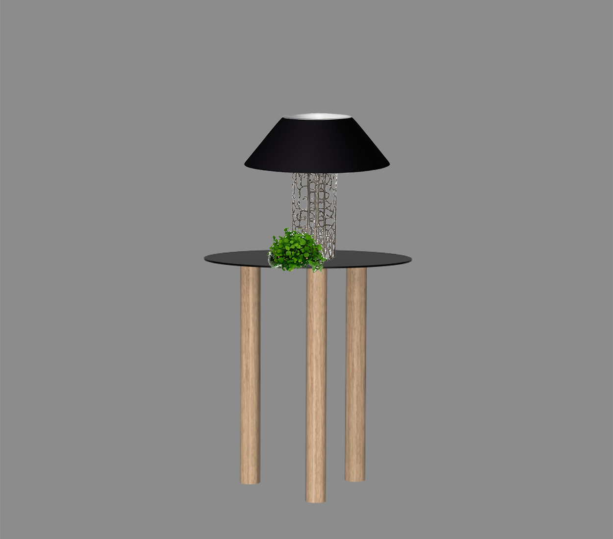 Gouda table ronde avec 3 pieds identiques