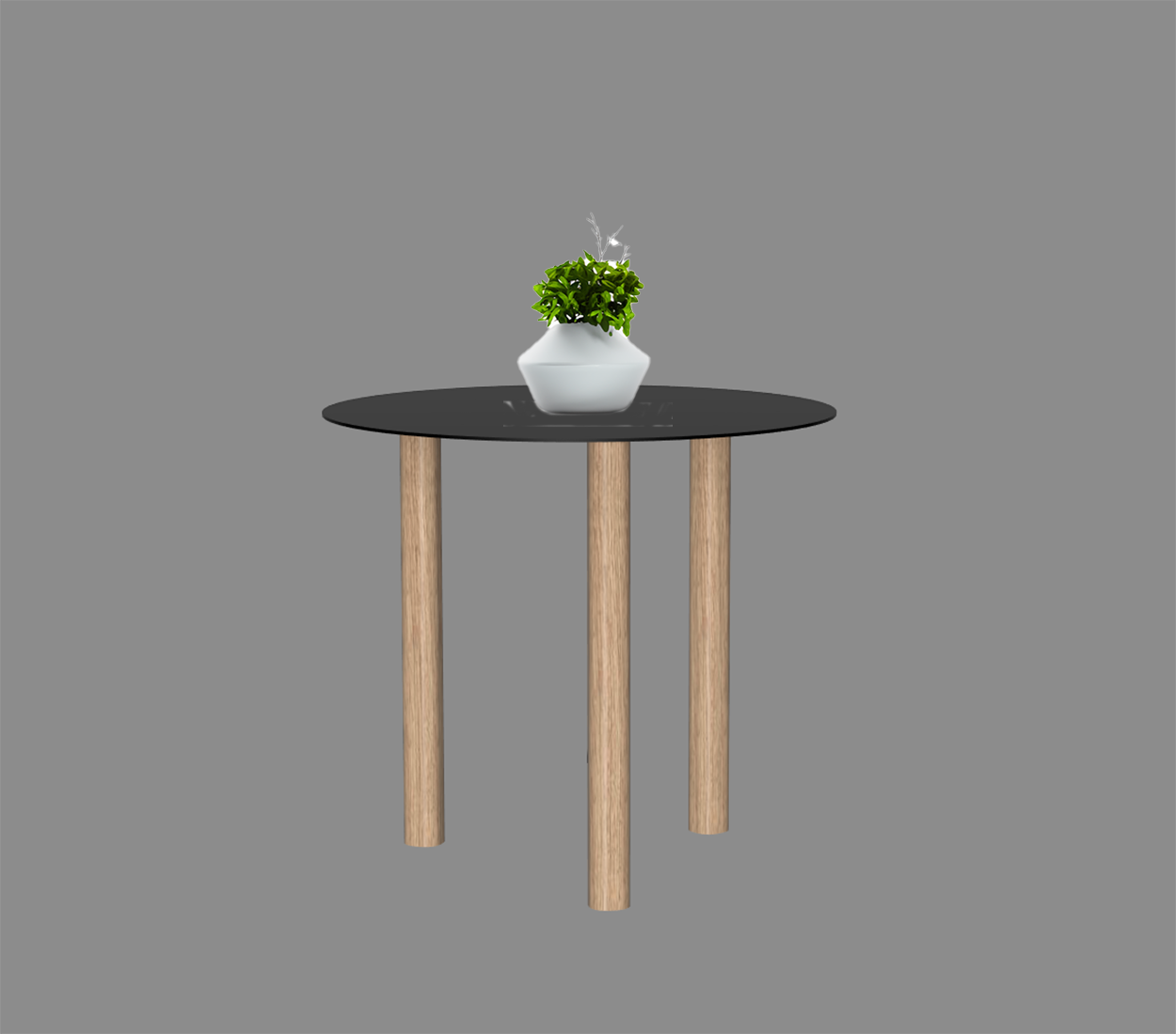 Gouda table ronde avec 3 pieds identiques