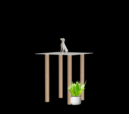 Gouda table carrée avec 4 pieds identiques