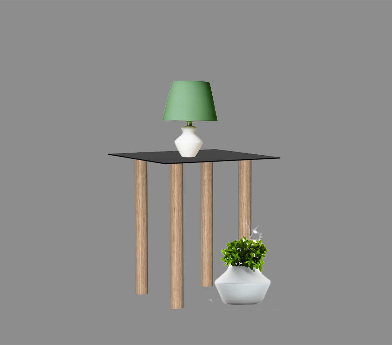 Gouda table carrée avec 4 pieds identiques