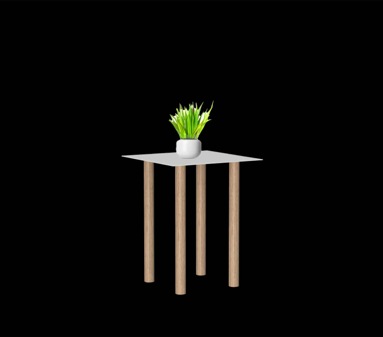 Gouda table carrée avec 4 pieds identiques