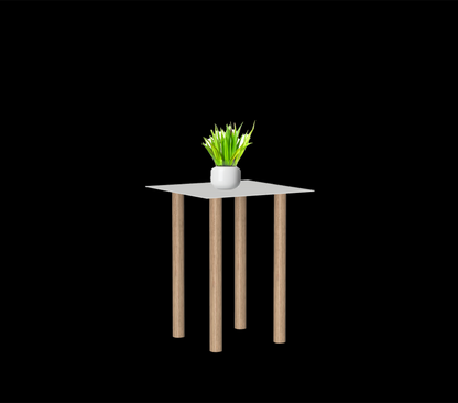 Gouda table carrée avec 4 pieds identiques