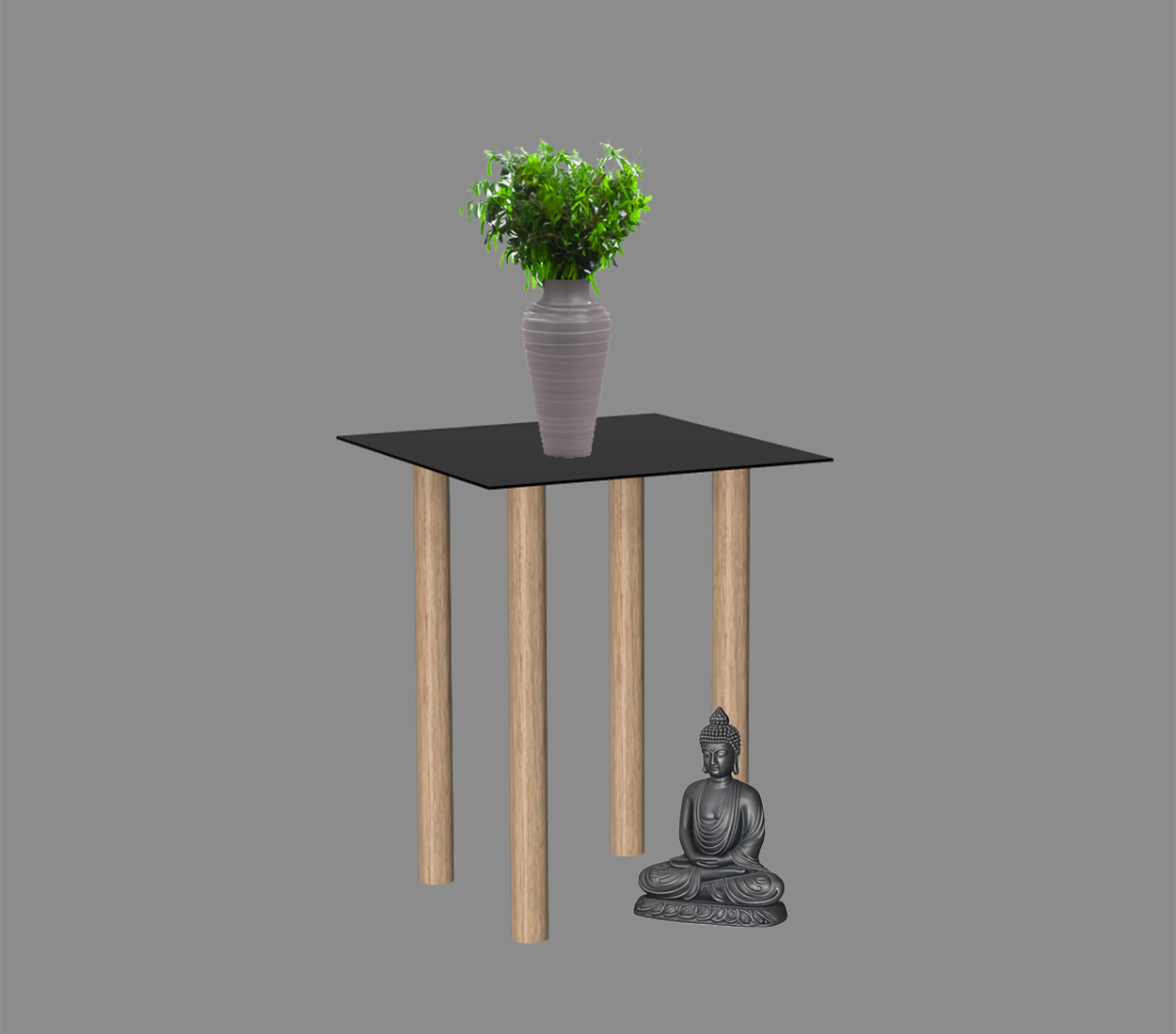 Gouda table carrée avec 4 pieds identiques