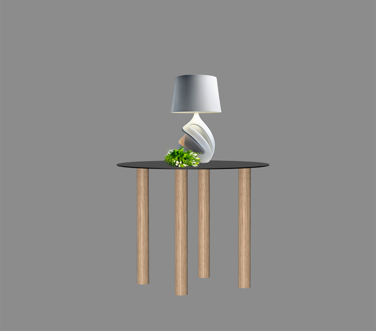Gouda table ronde avec 4 pieds identiques