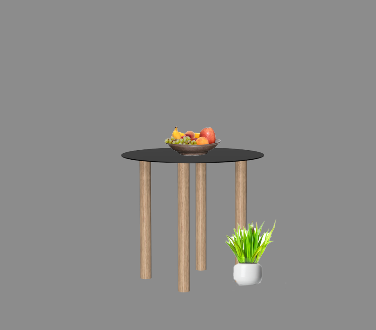 Gouda table ronde avec 4 pieds identiques