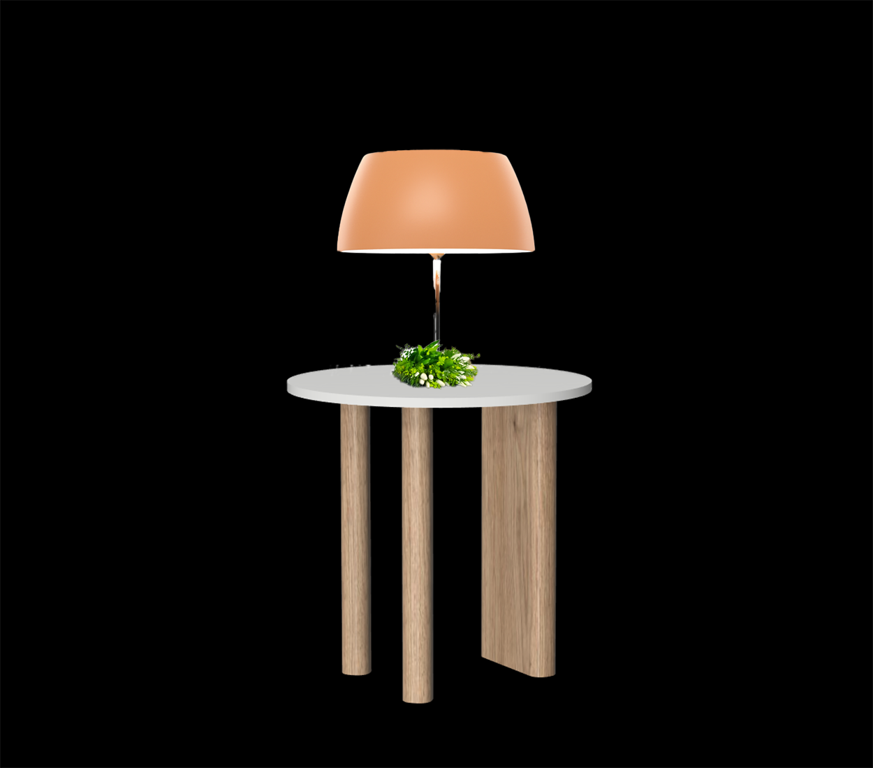 Gouda table ronde avec pieds asymétriques