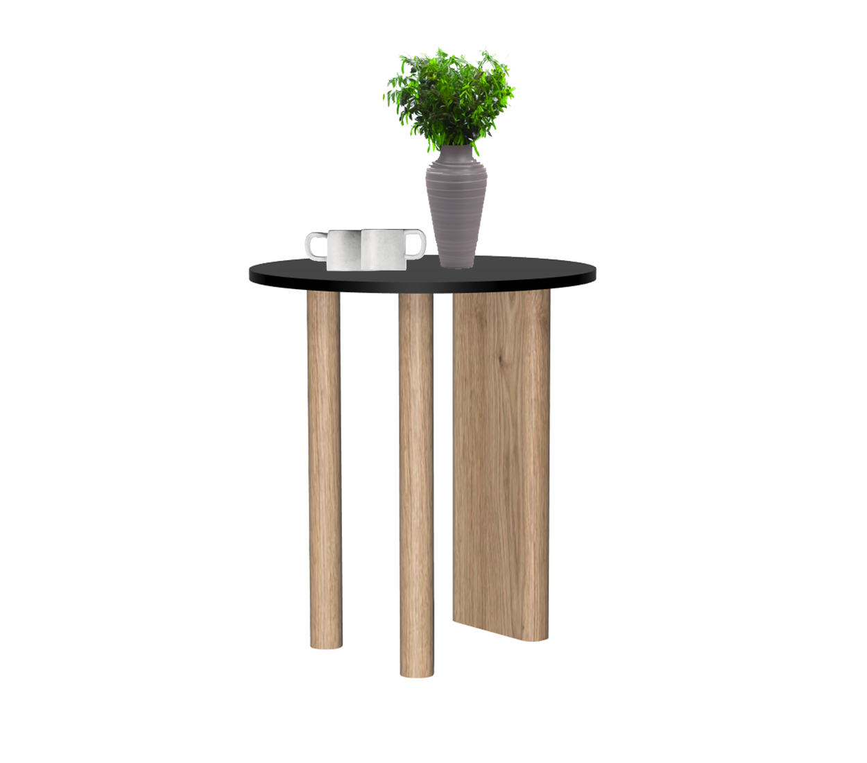 Gouda table ronde avec pieds asymétriques