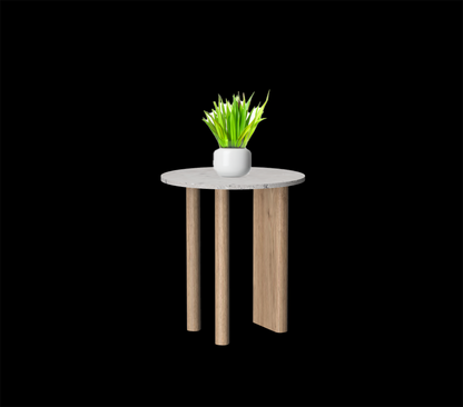Gouda table ronde avec pieds asymétriques