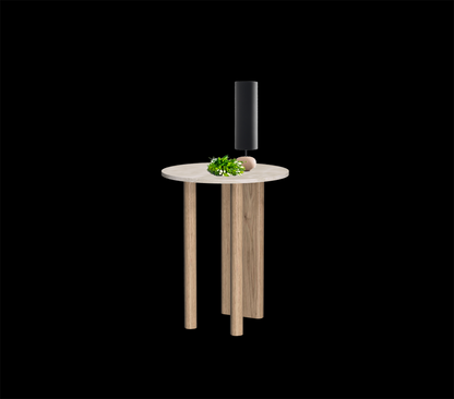 Gouda table ronde avec pieds asymétriques
