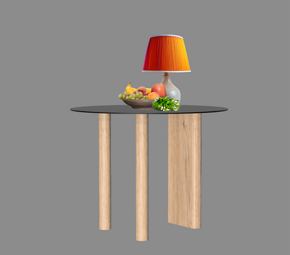 Gouda table ronde avec pieds asymétriques