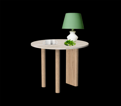 Gouda table ronde avec pieds asymétriques