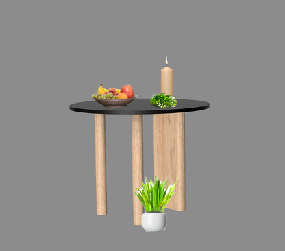 Gouda table ronde avec pieds asymétriques