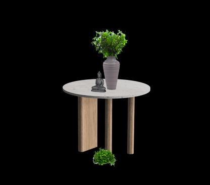 Gouda table ronde avec pieds asymétriques