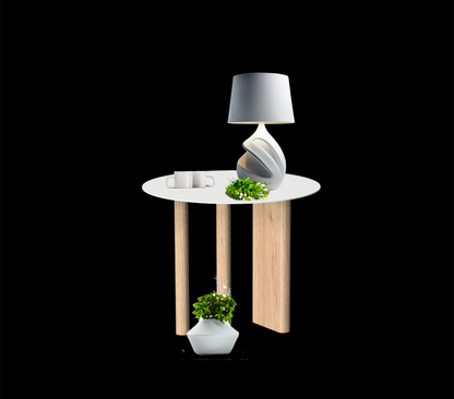 Gouda table ronde avec pieds asymétriques