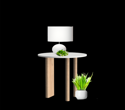 Gouda table ronde avec pieds asymétriques