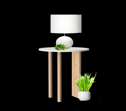 Gouda table ronde avec pieds asymétriques