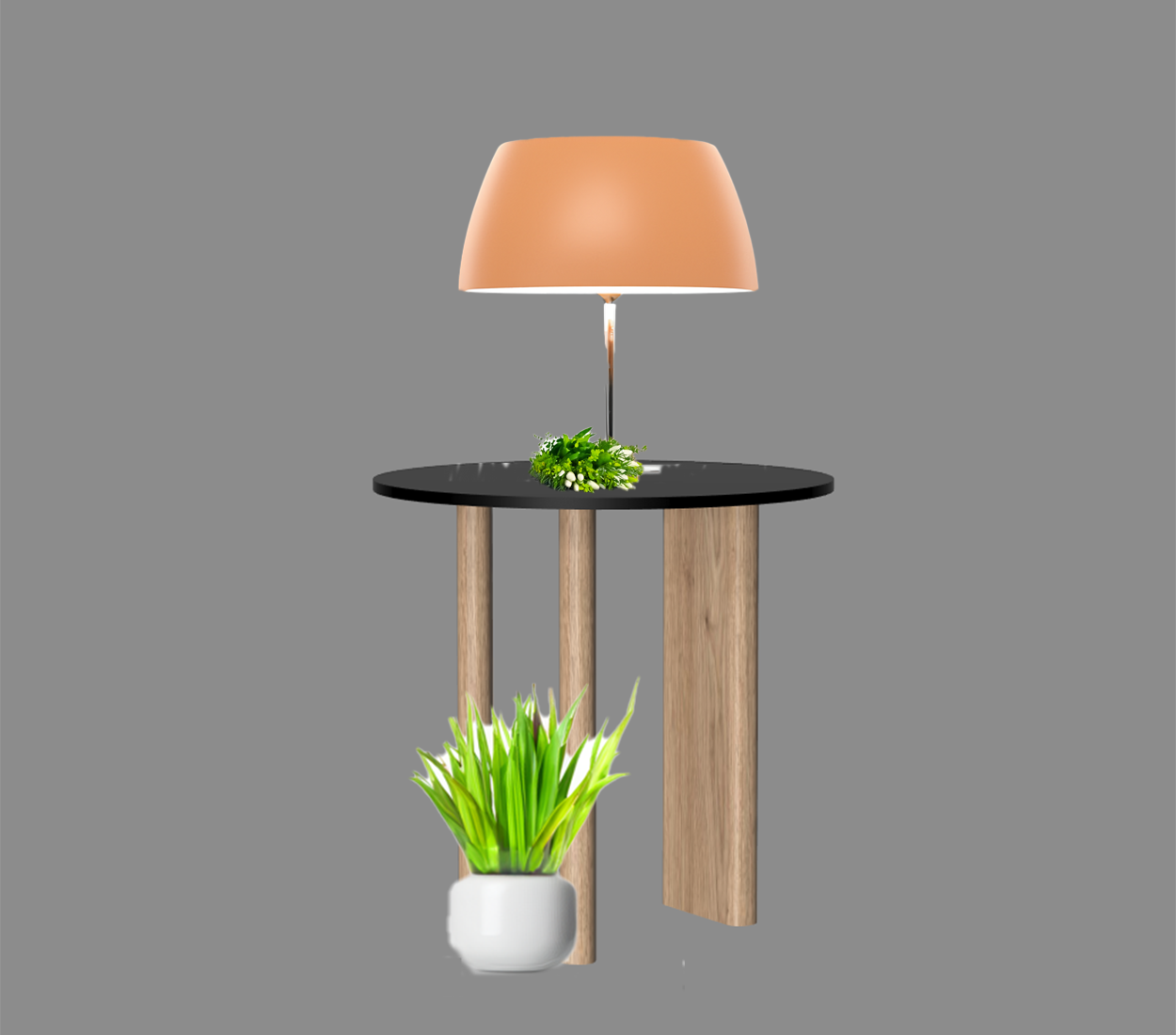 Gouda table ronde avec pieds asymétriques