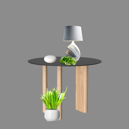 Gouda table ronde avec pieds asymétriques