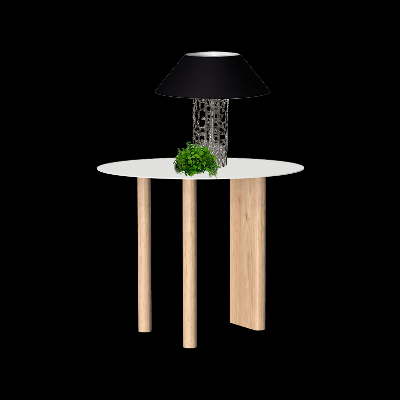 Gouda table ronde avec pieds asymétriques