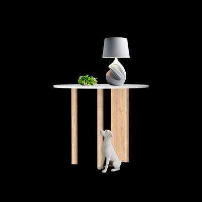 Gouda table ronde avec pieds asymétriques