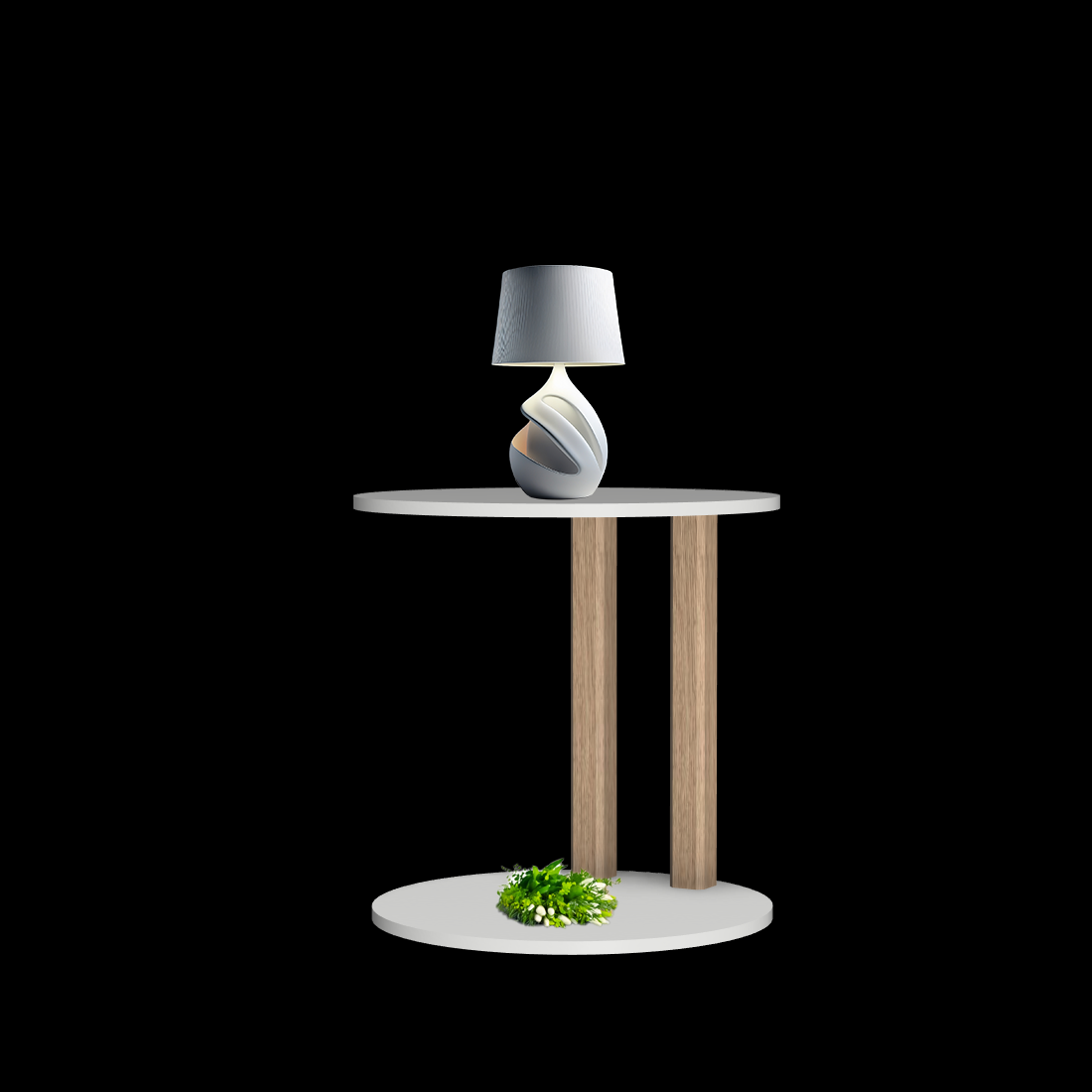 Melrose table ronde avec 2 pieds