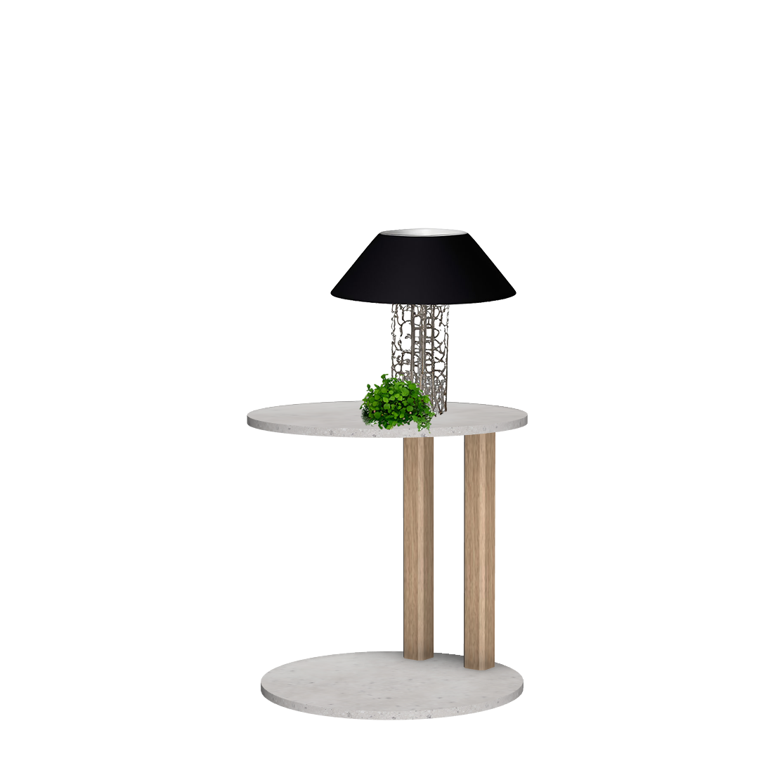 Melrose table ronde avec 2 pieds