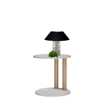Melrose table ronde avec 2 pieds