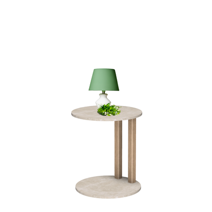 Melrose table ronde avec 2 pieds