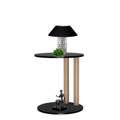 Melrose table ronde avec 2 pieds