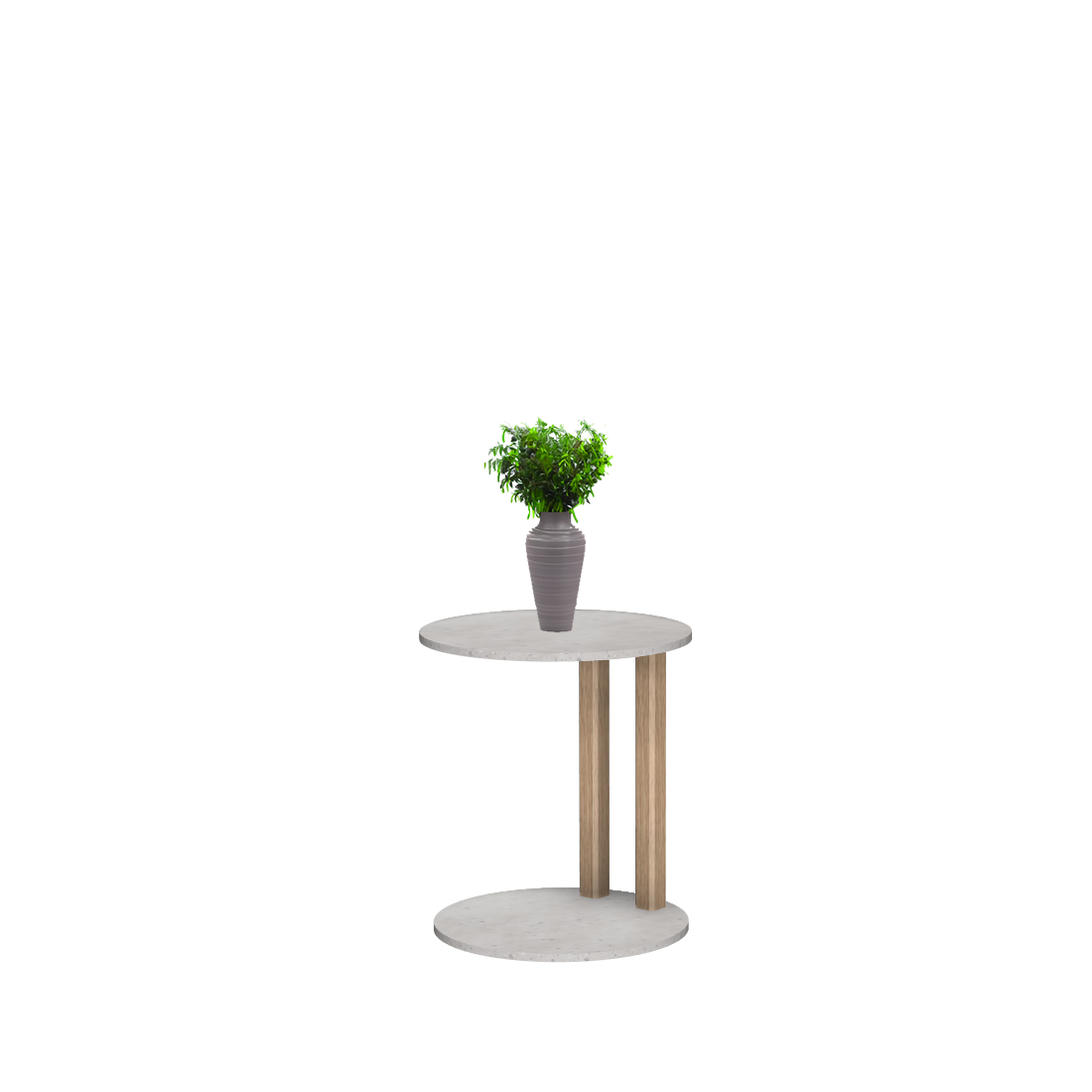 Melrose table ronde avec 2 pieds
