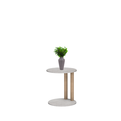 Melrose table ronde avec 2 pieds