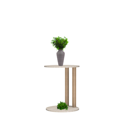 Melrose table ronde avec 2 pieds