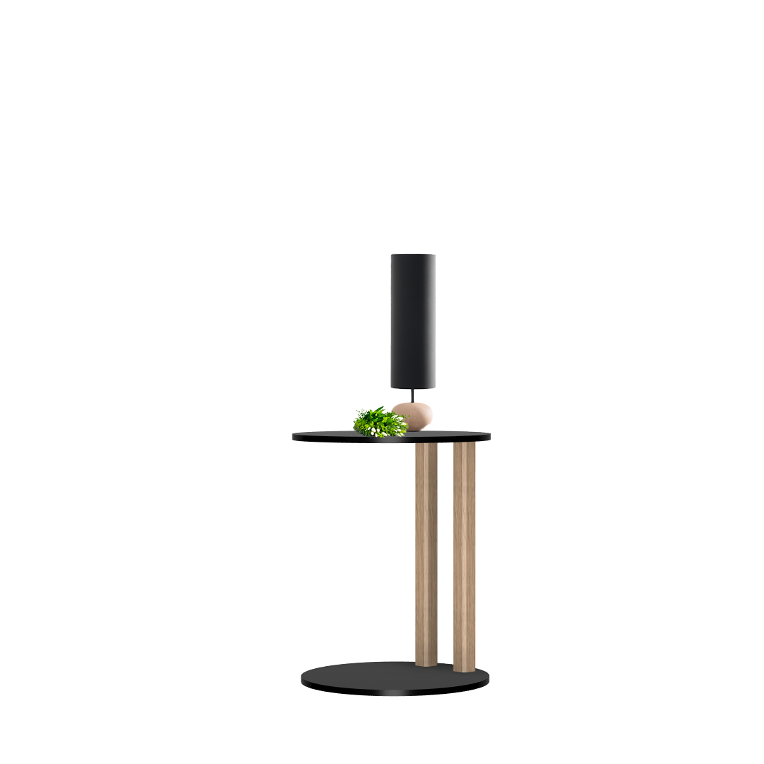 Melrose table ronde avec 2 pieds