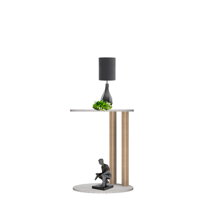 Melrose table ronde avec 2 pieds