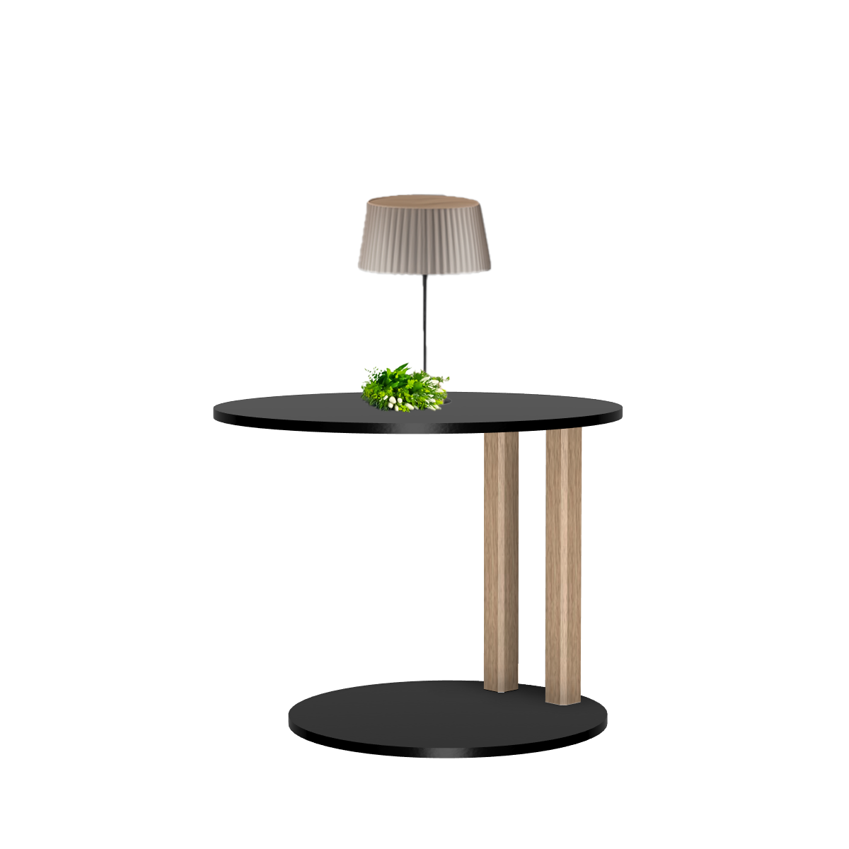 Melrose table ronde avec 2 pieds