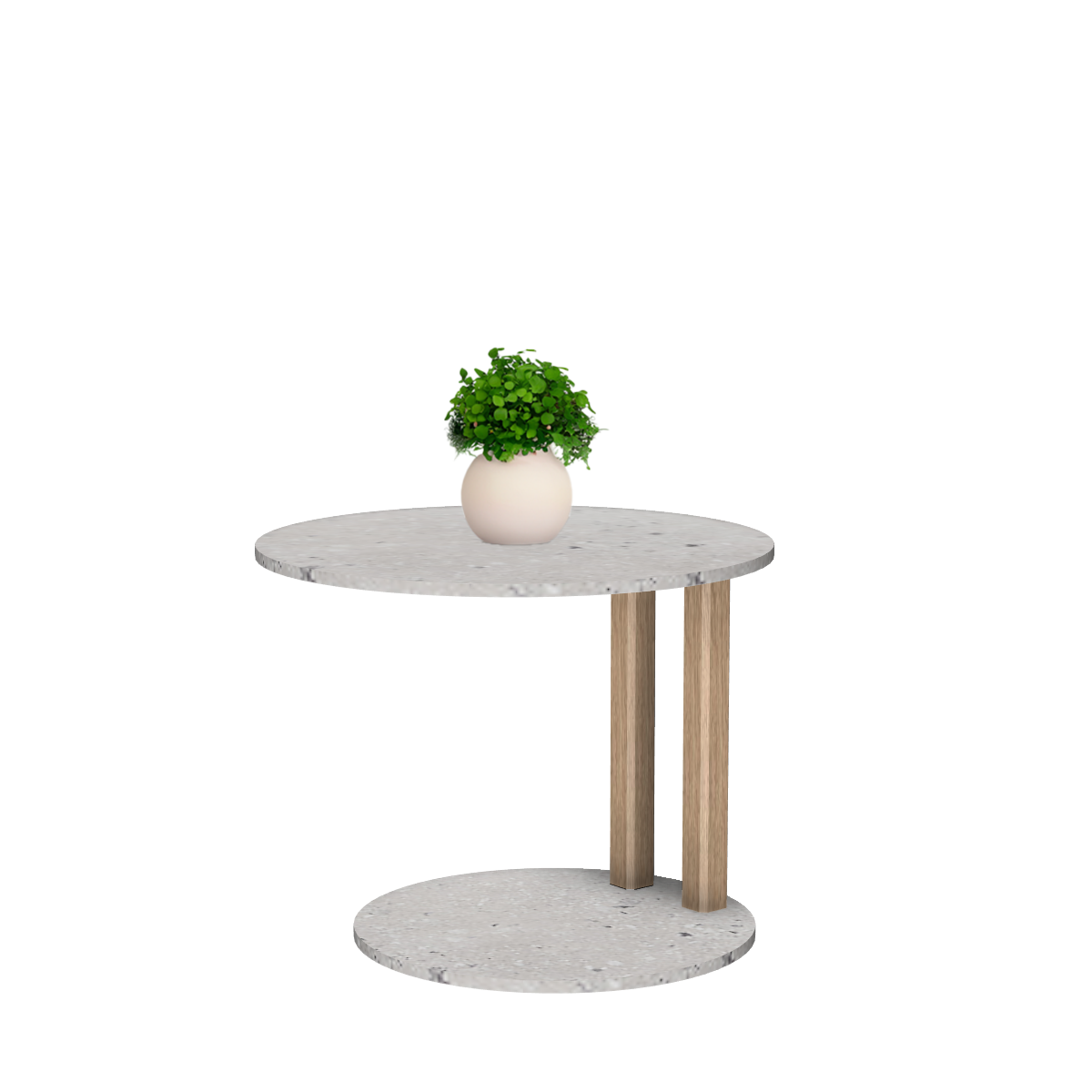 Melrose table ronde avec 2 pieds