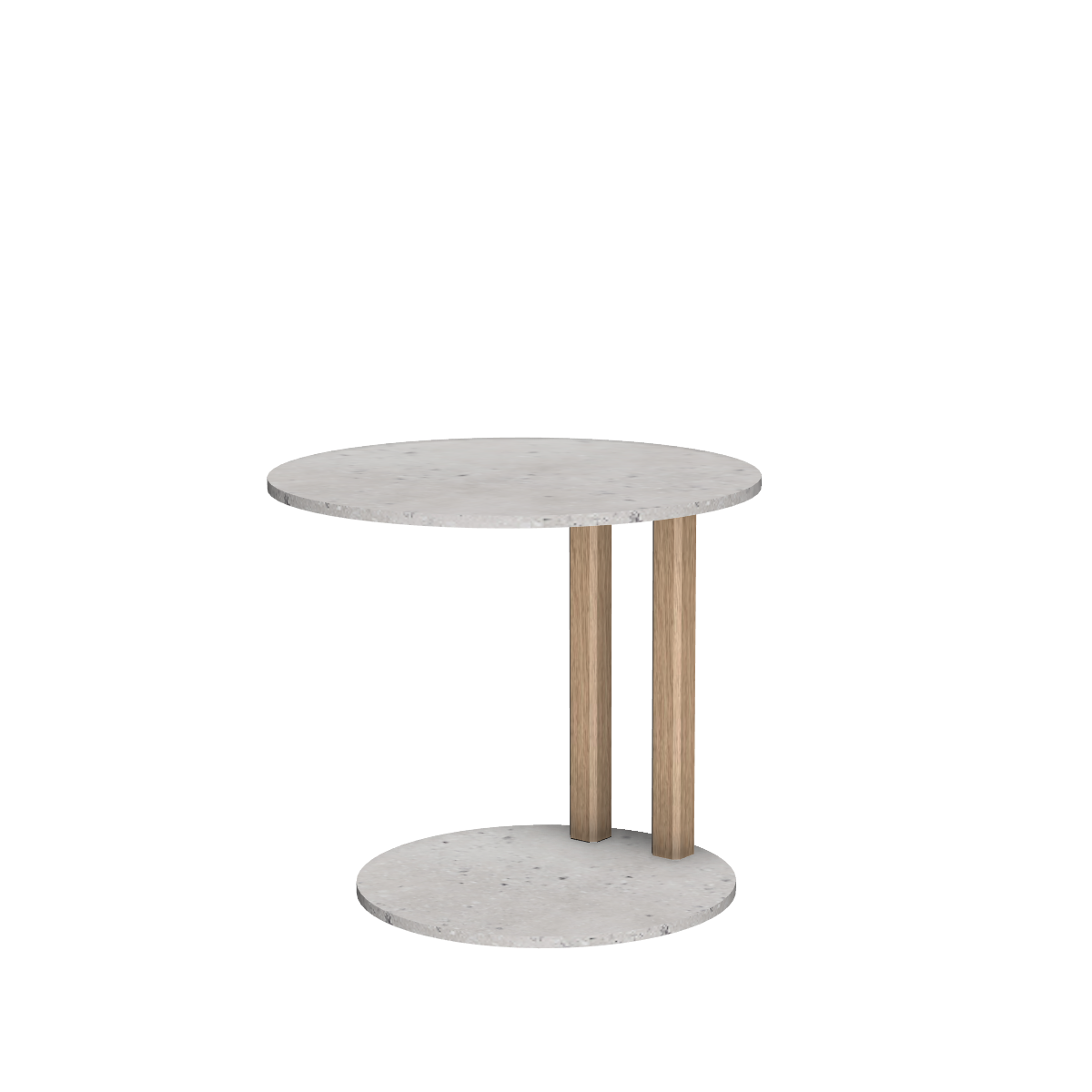 Melrose table ronde avec 2 pieds