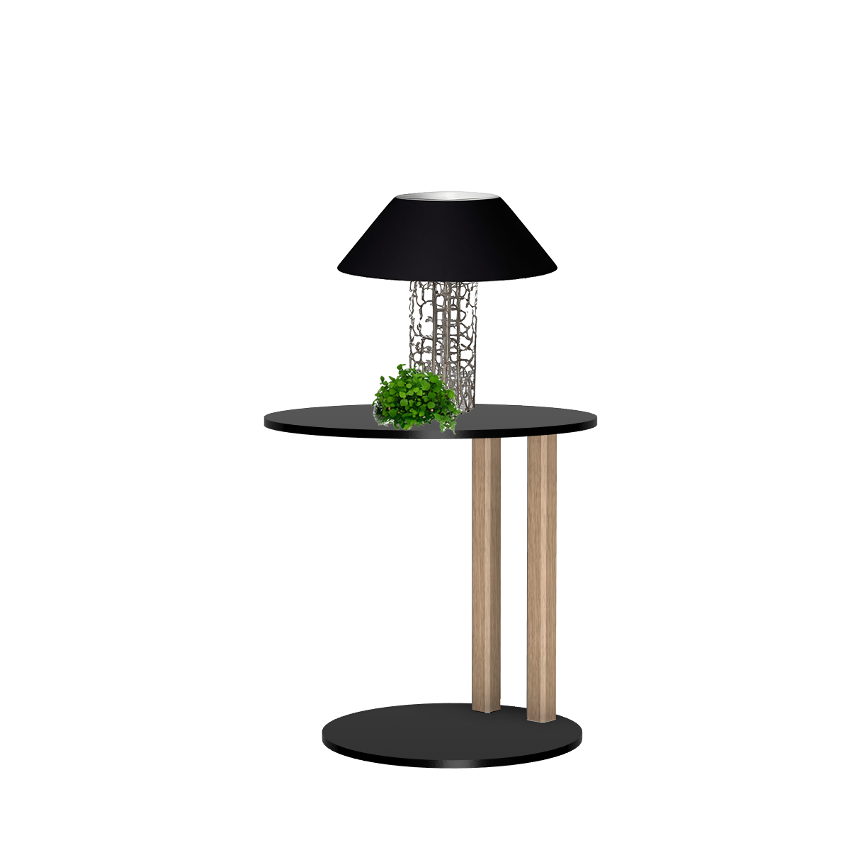Melrose table ronde avec 2 pieds