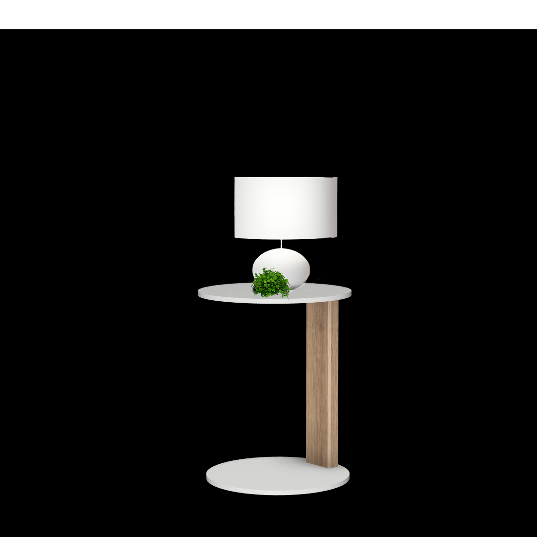 Melrose table ronde avec 1 pied