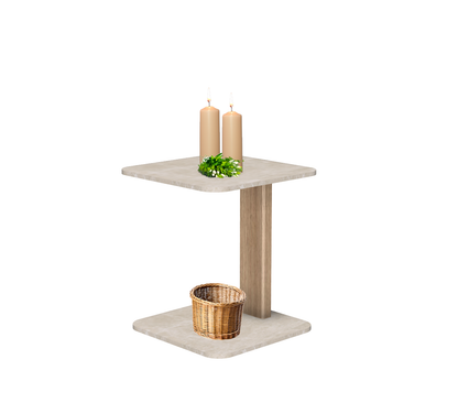 Melrose  table carrée avec 1 pied