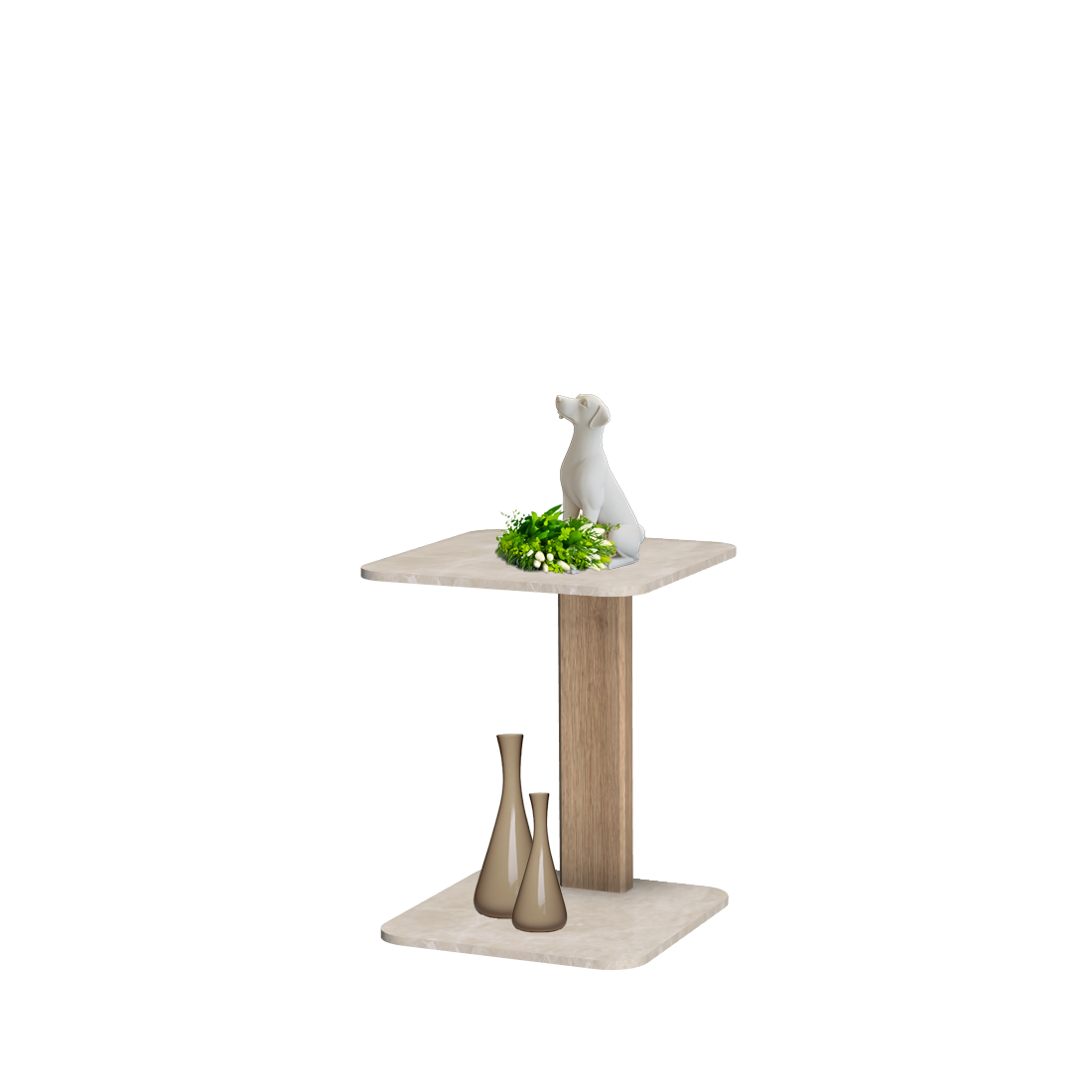 Melrose  table carrée avec 1 pied