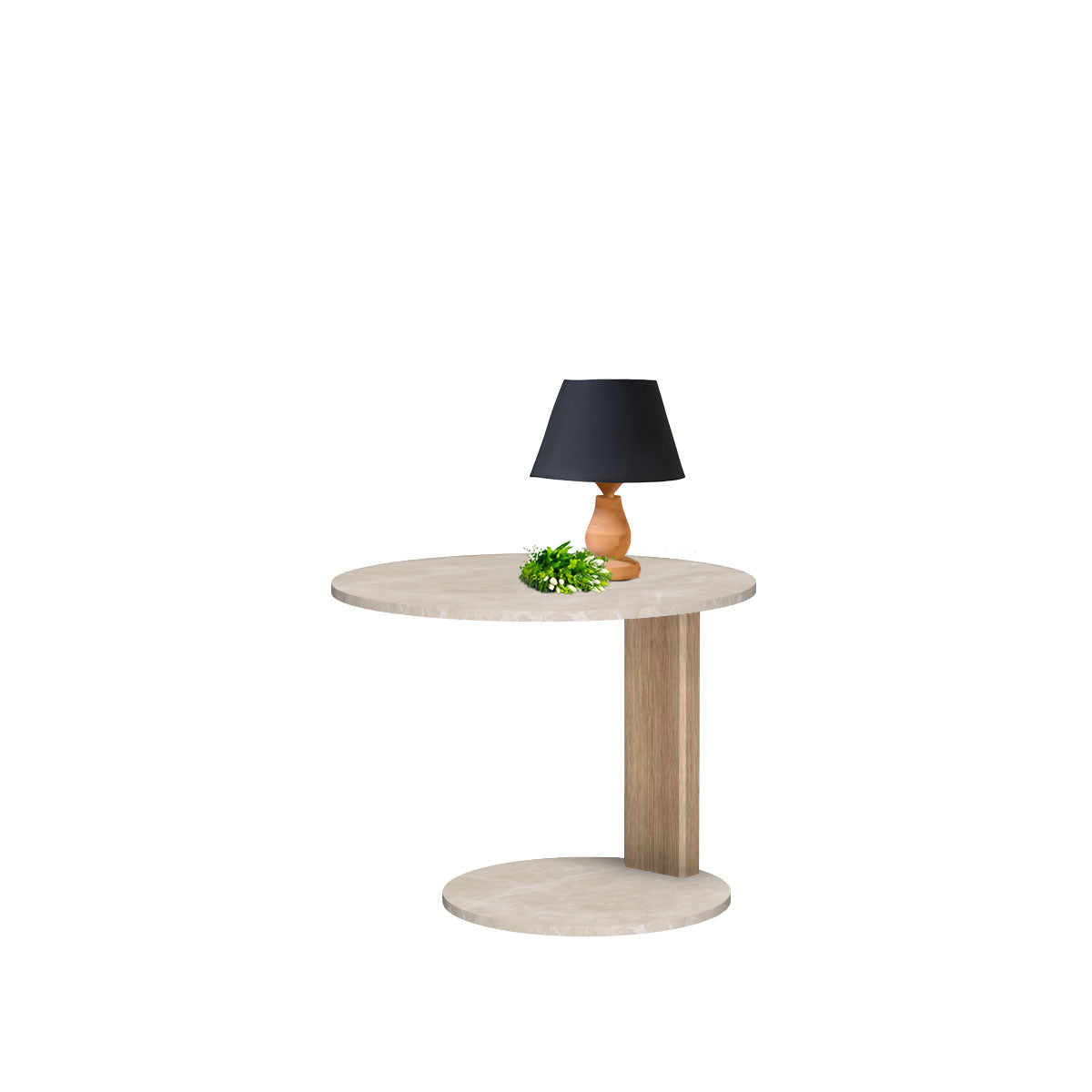 Melrose table ronde avec 1 pied