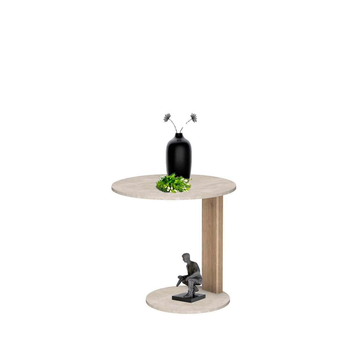 Melrose table ronde avec 1 pied