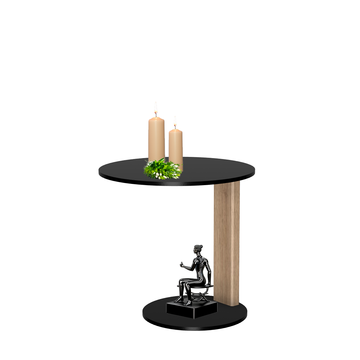 Melrose table ronde avec 1 pied